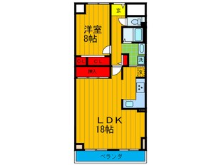 グランパティオ枚方（407）の物件間取画像